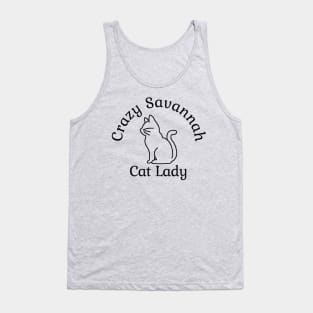 Crazy Savannah Cat Lady Tank Top